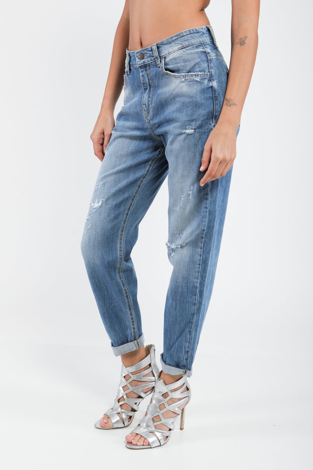Jean boyfriend en denim