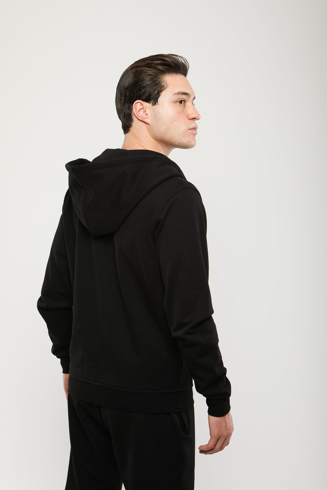 Survêtement en molleton de coton avec logos contrastés