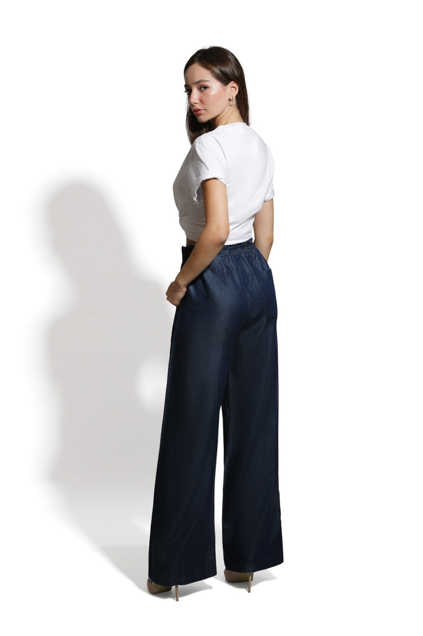 Pantalon large en denim