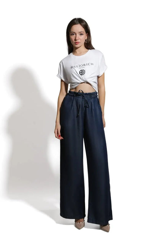 Pantalon large en denim Billiorich