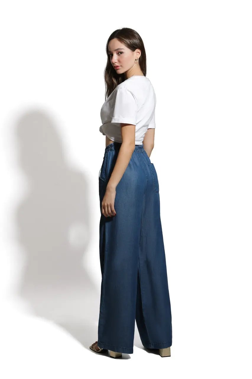 Pantalon large en denim Billiorich