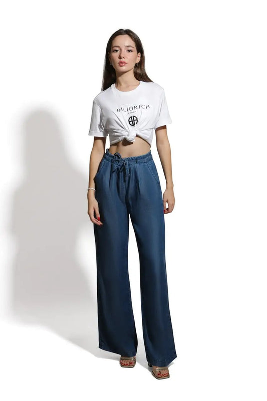Pantalon large en denim Billiorich