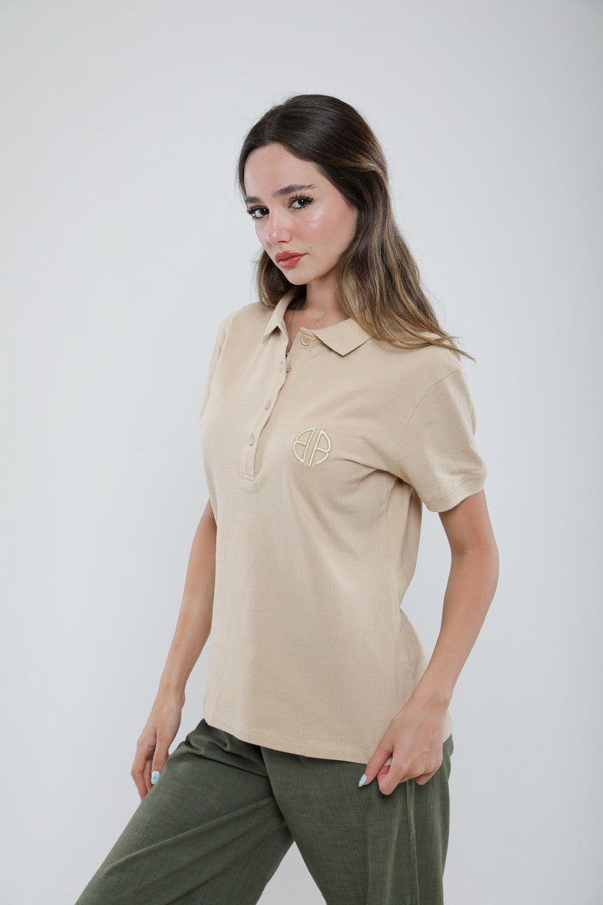 Polo Femme Slim Fit en Piqué de Coton
