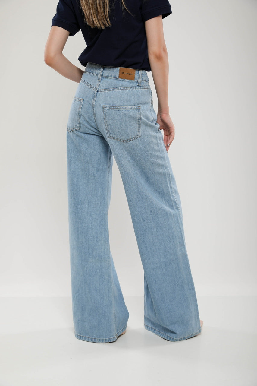 Pantalon Large Femme en Jean