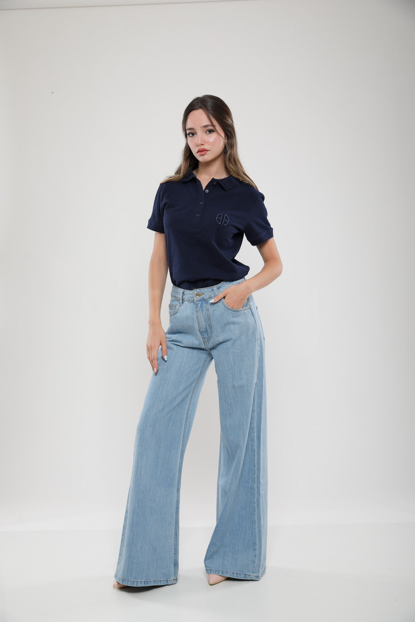 Pantalon Large Femme en Jean