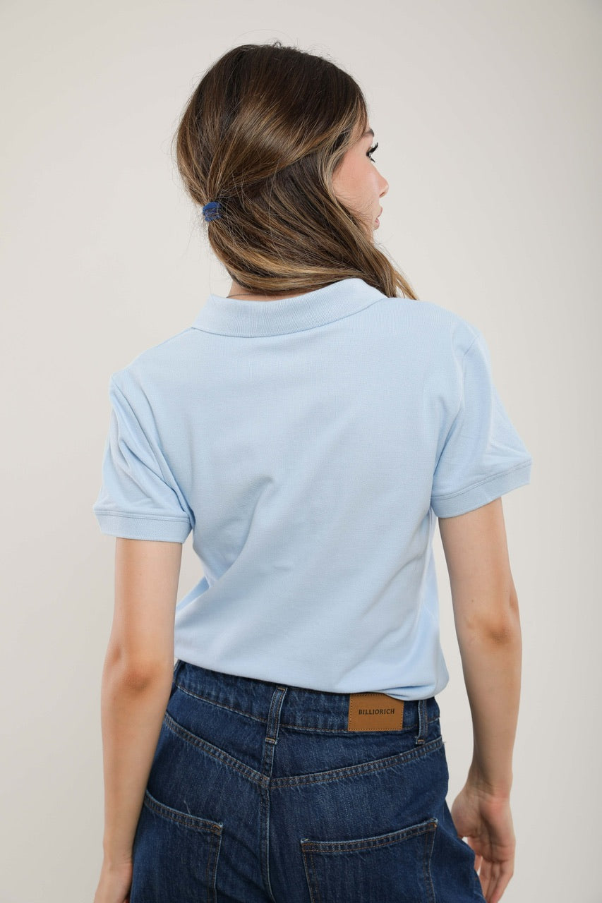 Polo Femme Slim Fit en Piqué de Coton
