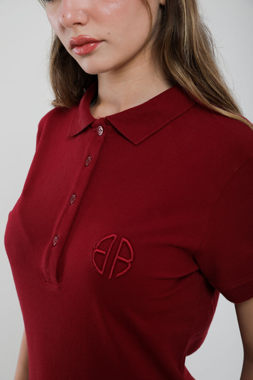 Polo Femme Slim Fit en Piqué de Coton