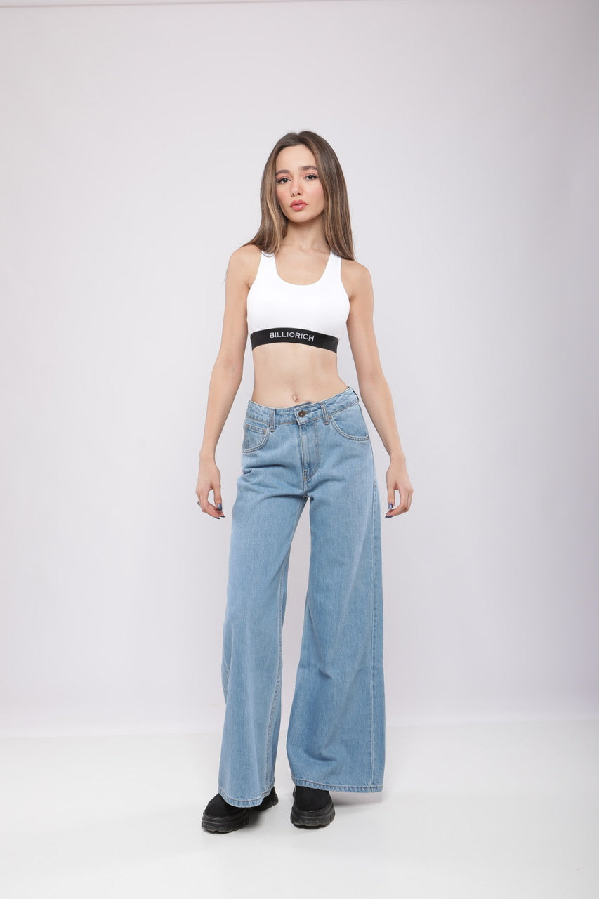 Pantalon large en denim