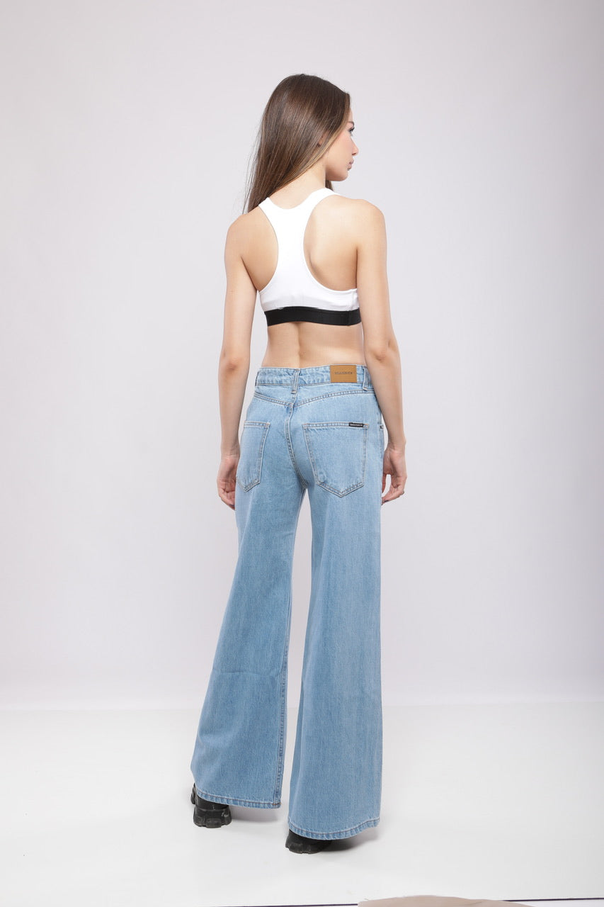 Pantalon large en denim