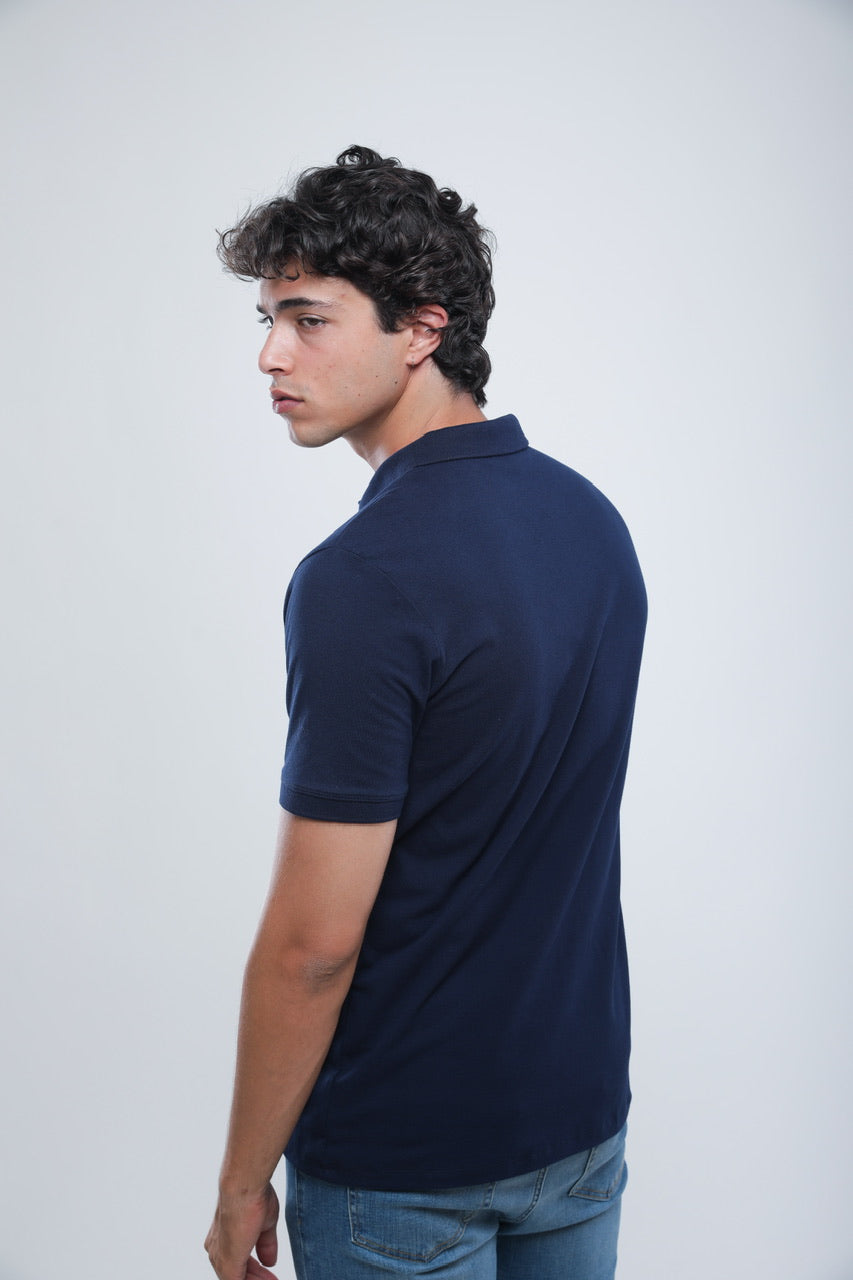 Polo Slim En Piqué