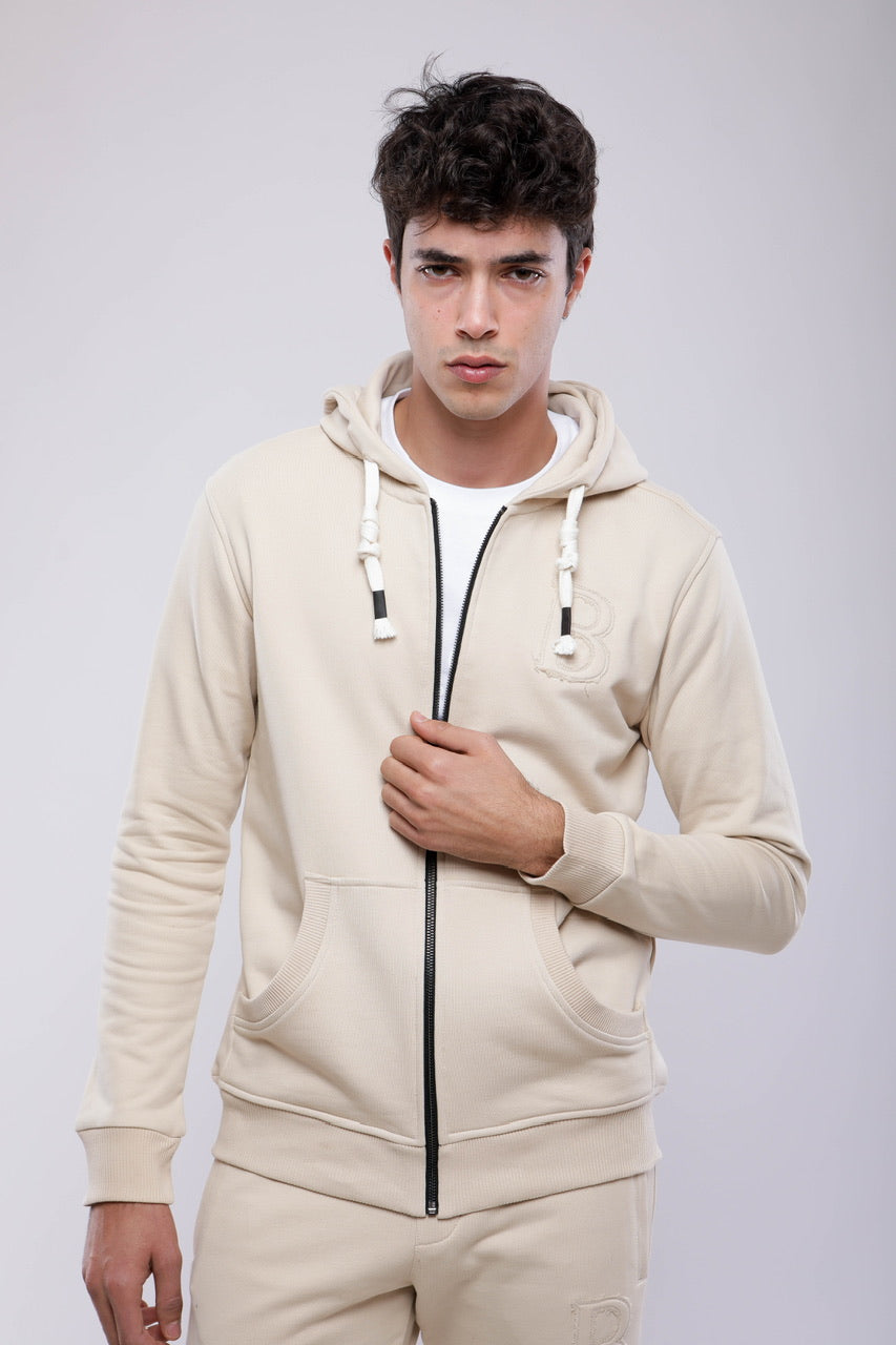 Sweat-Shirt À Capuche Zippé