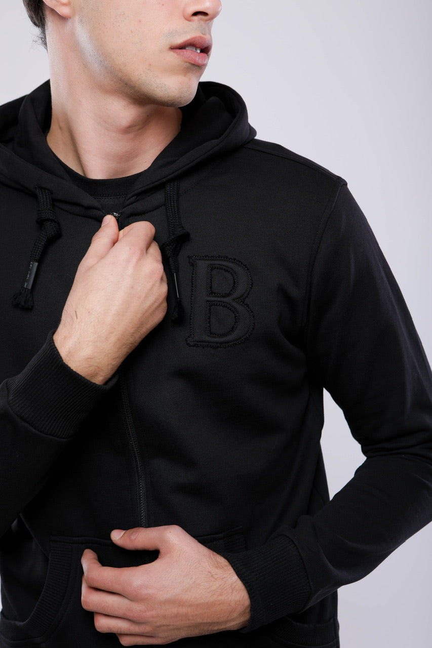 Sweat-Shirt À Capuche Zippé
