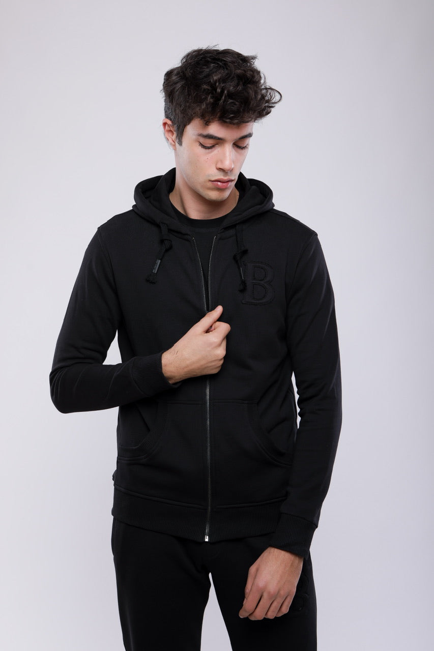 Sweat-Shirt À Capuche Zippé