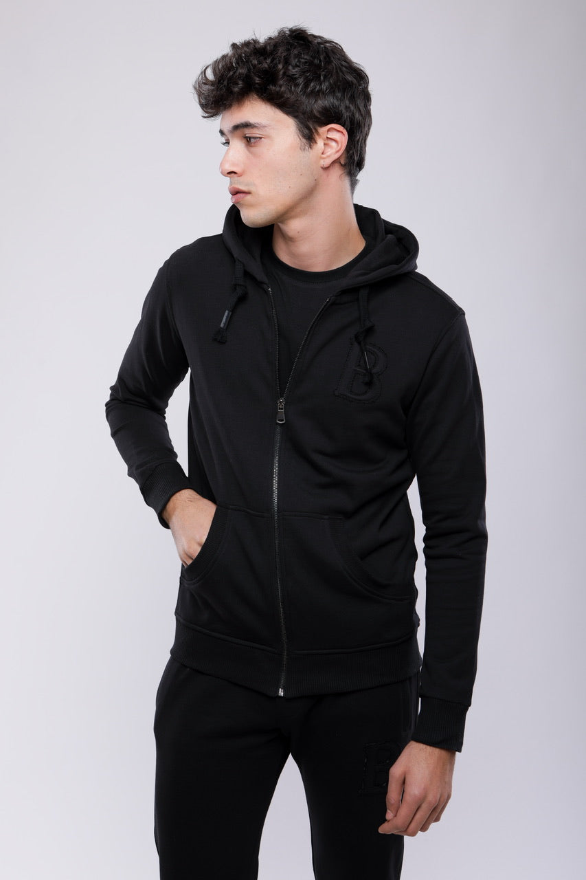 Sweat-Shirt À Capuche Zippé