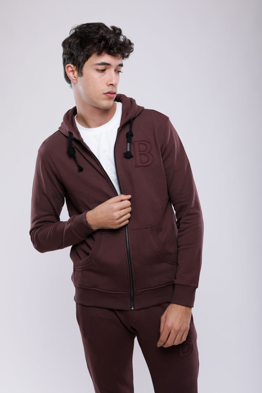 Sweat-Shirt À Capuche Zippé