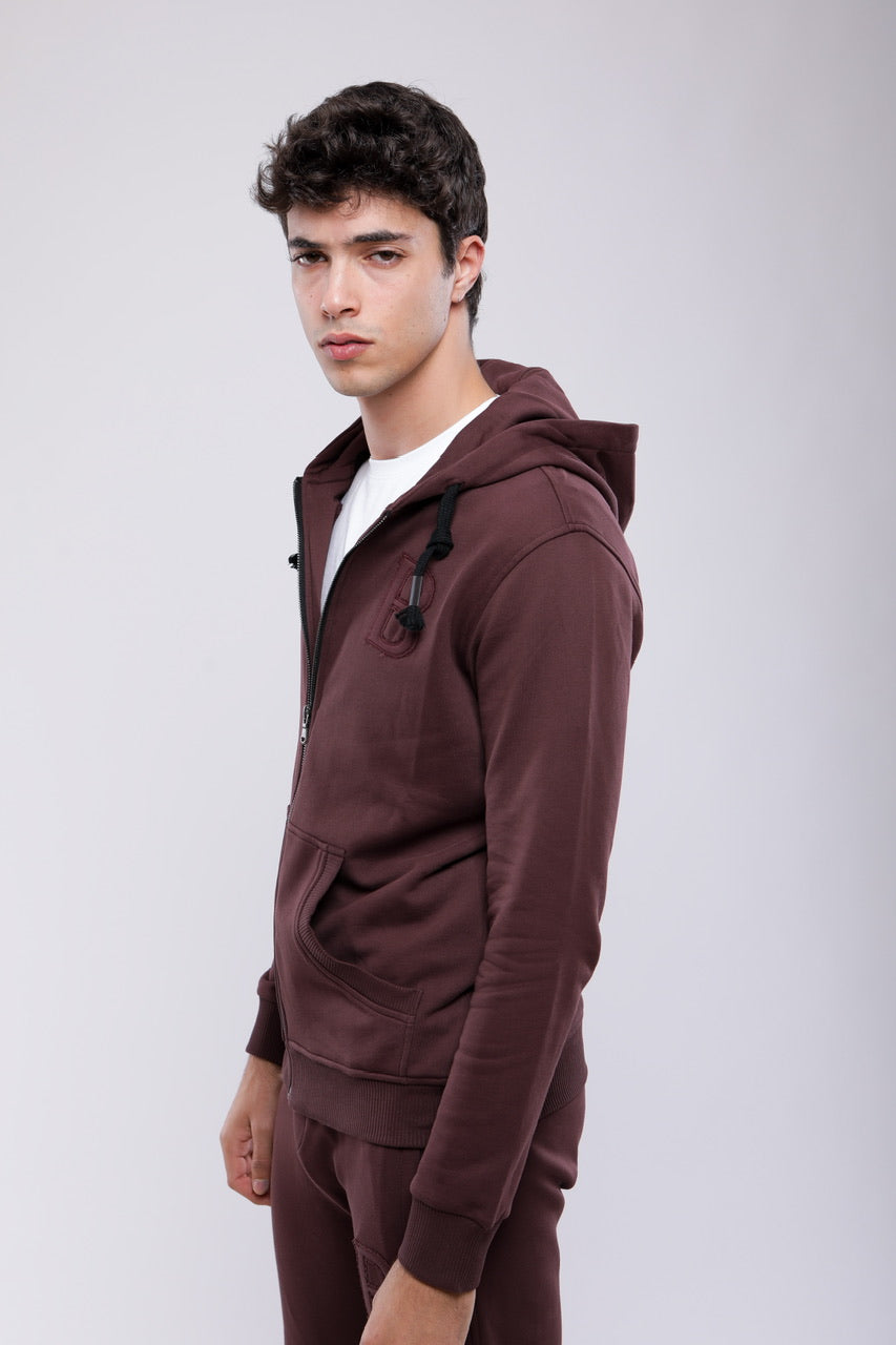 Sweat-Shirt À Capuche Zippé