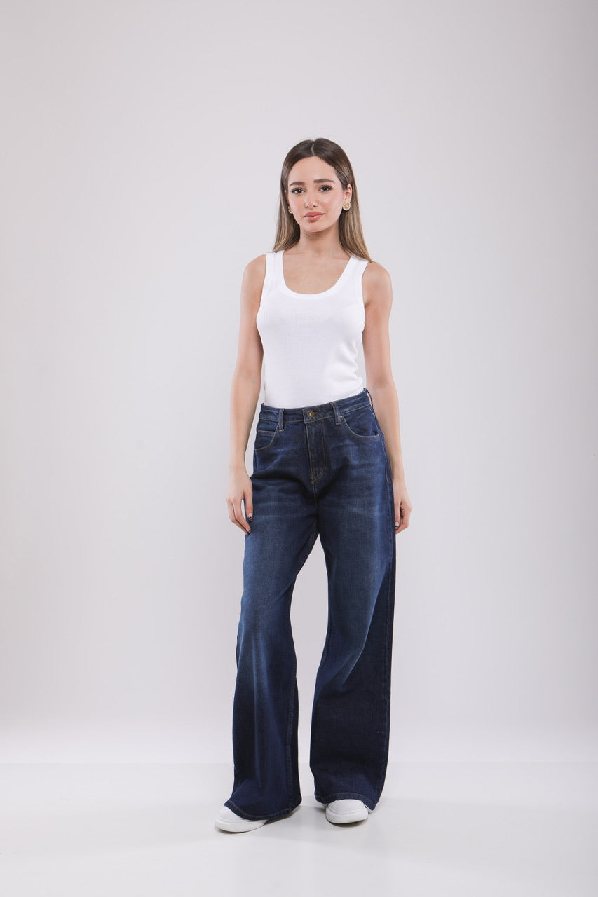 Pantalon Large Femme en Jean