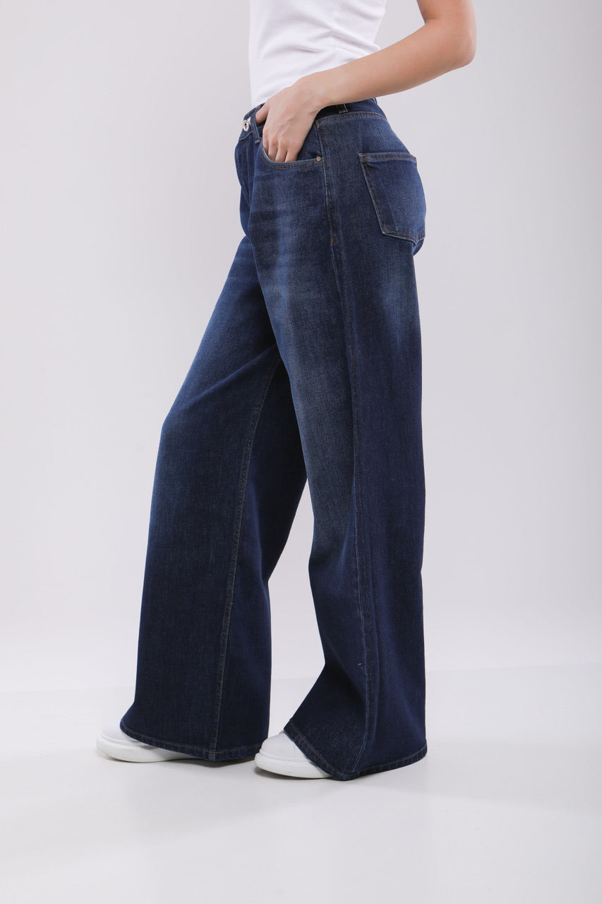 Pantalon Large Femme en Jean