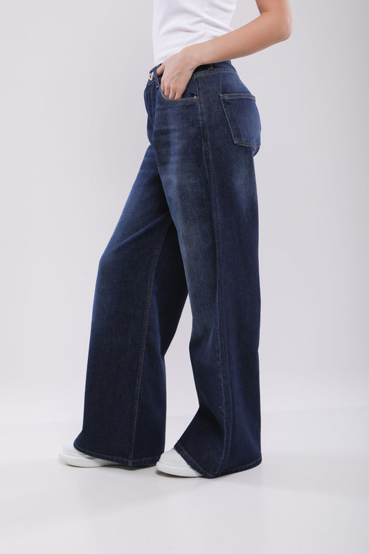 Pantalon Large Femme en Jean