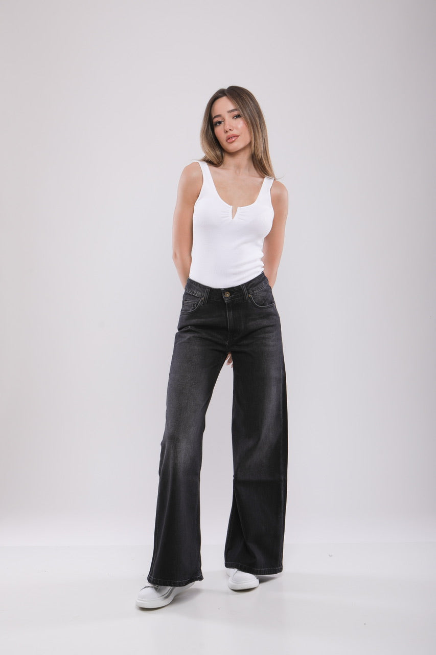 Pantalon Large Femme en Jean