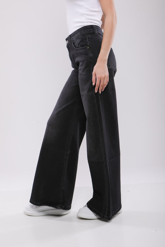 Pantalon Large Femme en Jean