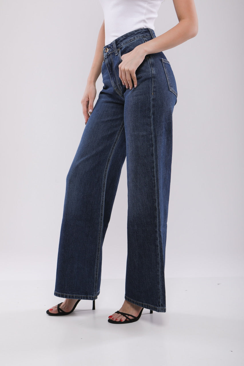 Pantalon Large Femme en Jean