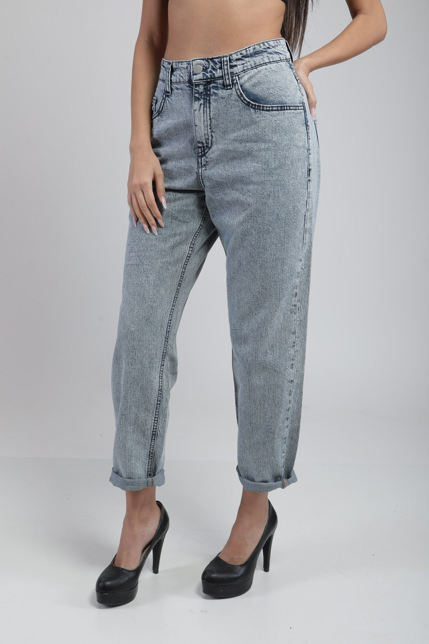 Jean boyfriend en denim