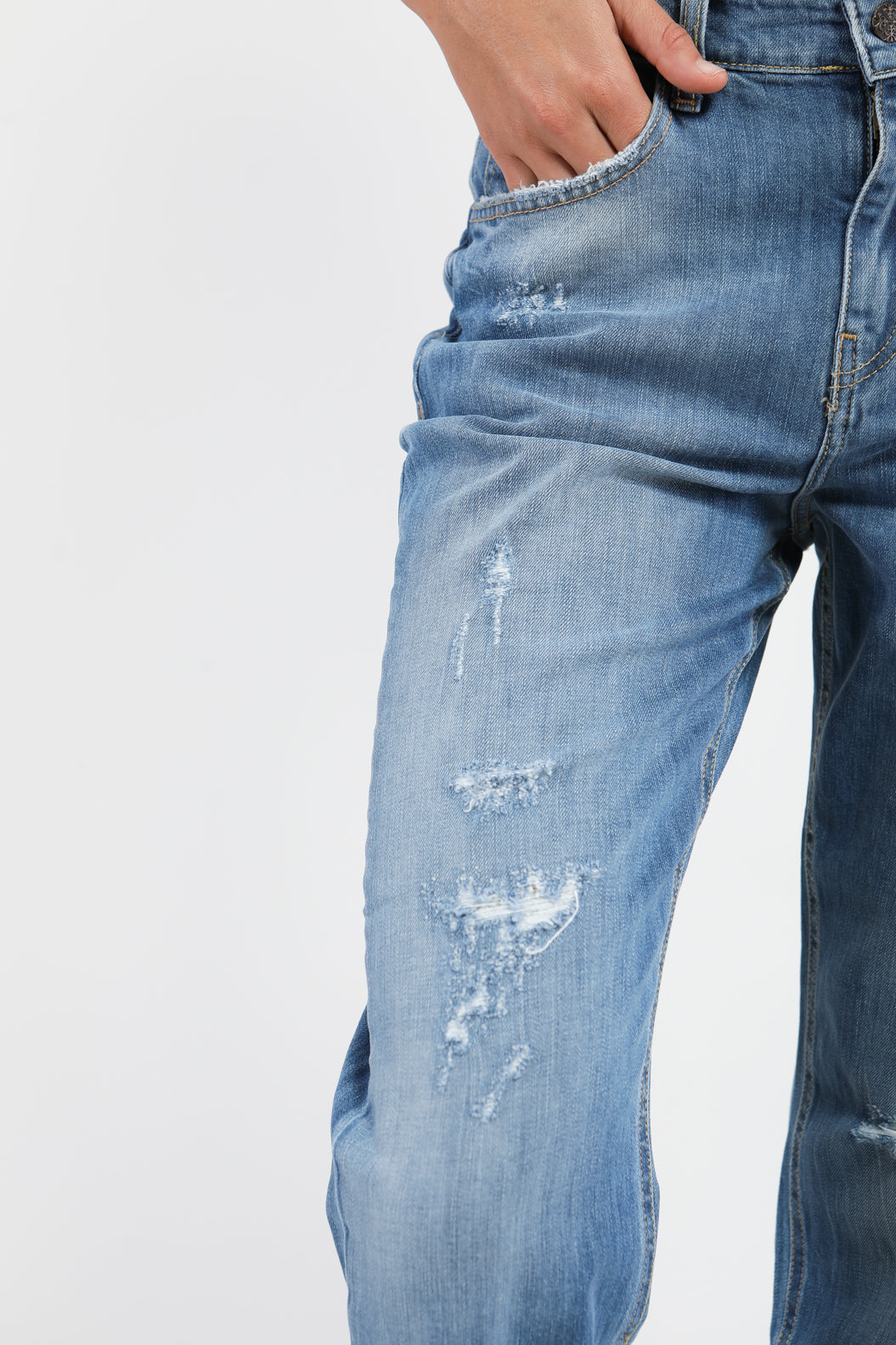 Jean boyfriend en denim