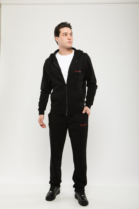 Survêtement en molleton de coton avec logos contrastés