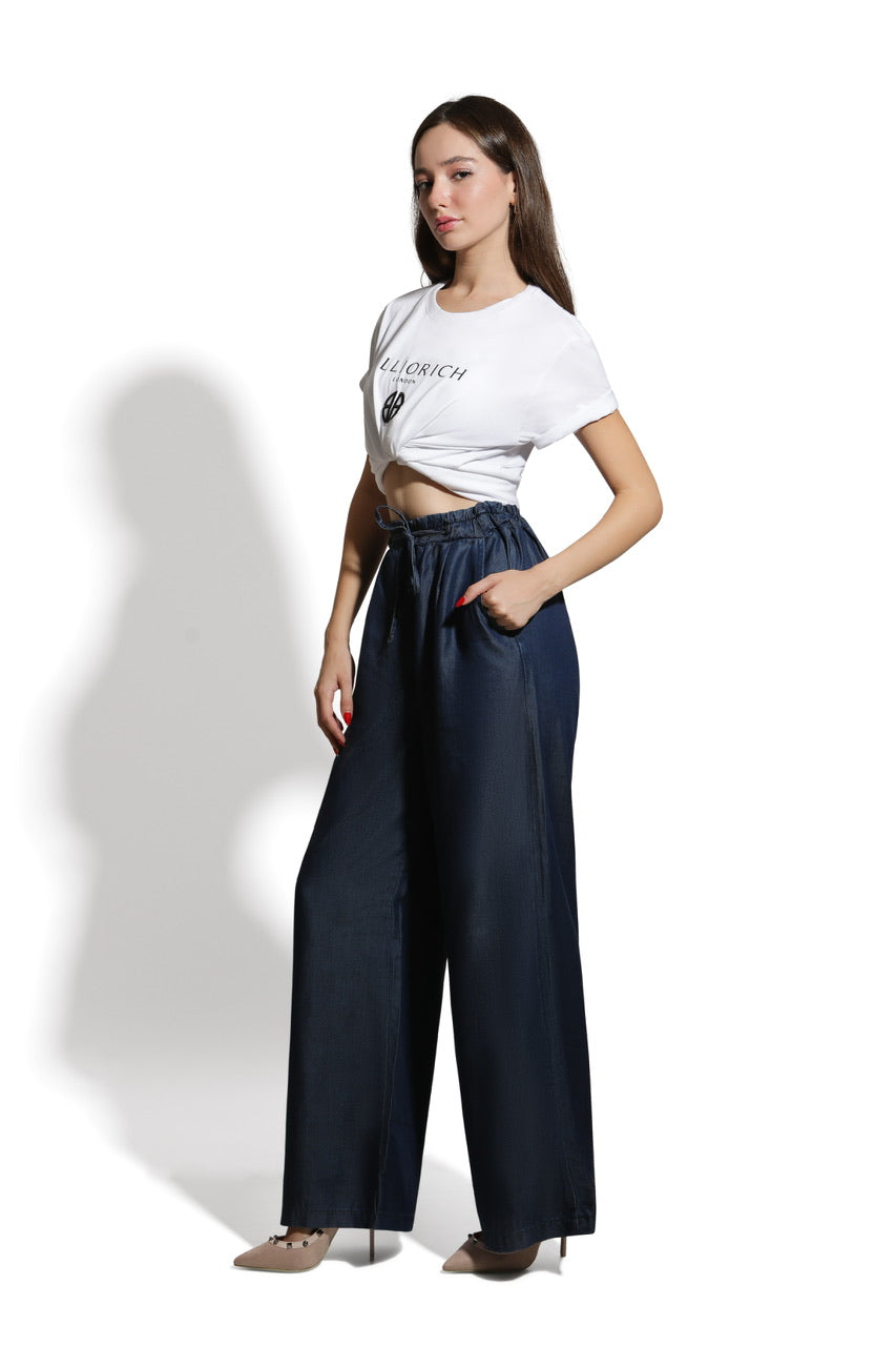 Pantalon large en denim