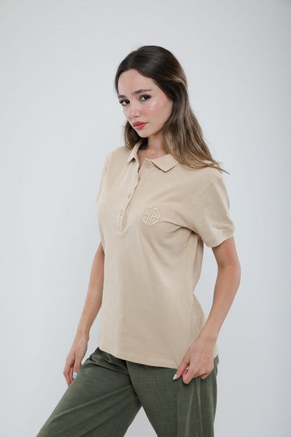 Polo Femme Slim Fit en Piqué de Coton