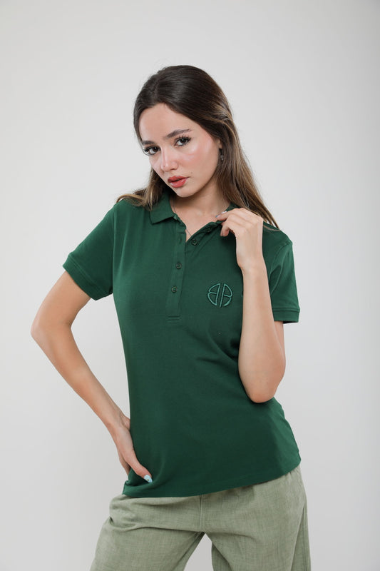 Polo Femme Slim Fit en Piqué de Coton