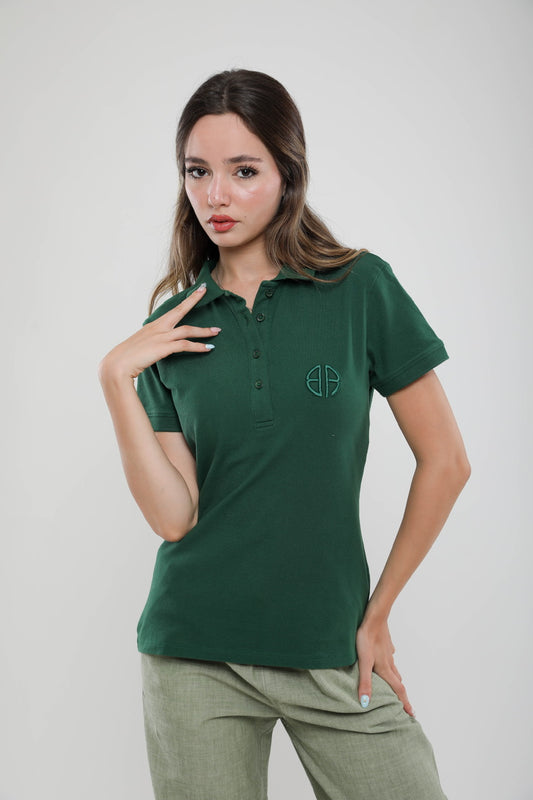Polo Femme Slim Fit en Piqué de Coton