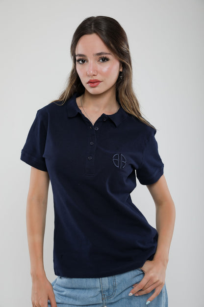 Polo Femme Slim Fit en Piqué de Coton
