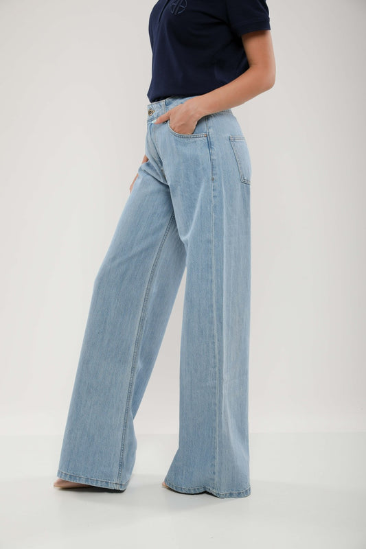 Pantalon Large Femme en Jean