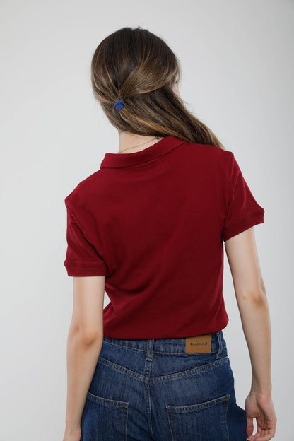 Polo Femme Slim Fit en Piqué de Coton
