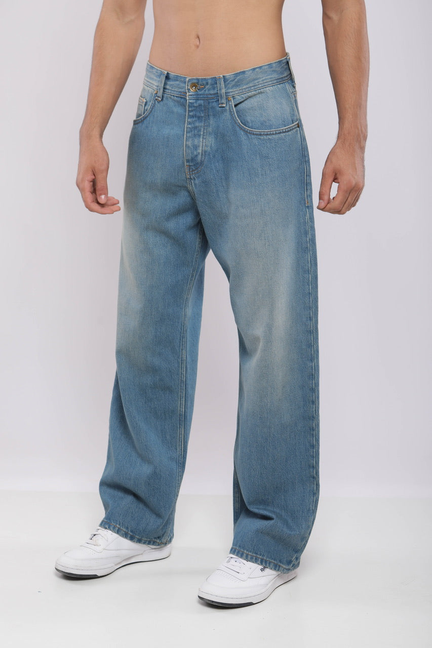 Pantalon large en denim