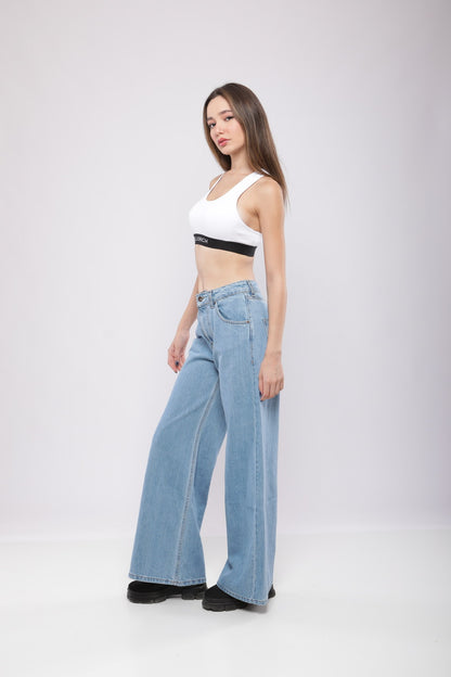 Pantalon large en denim