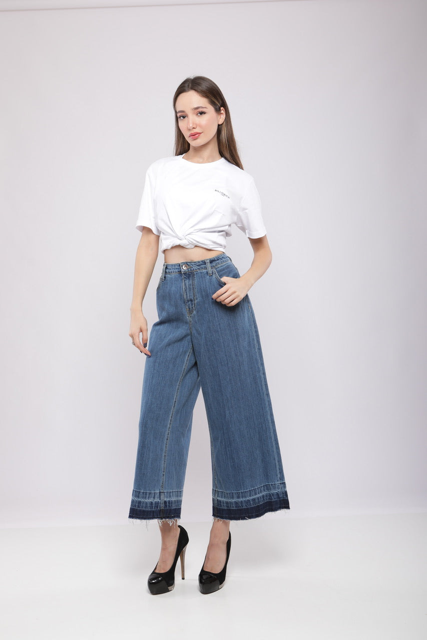 Pantalon large en denim
