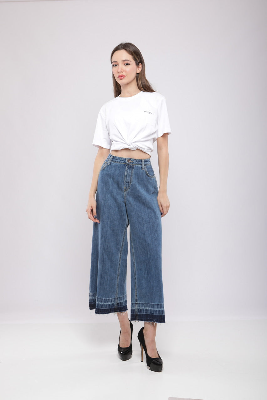 Pantalon large en denim