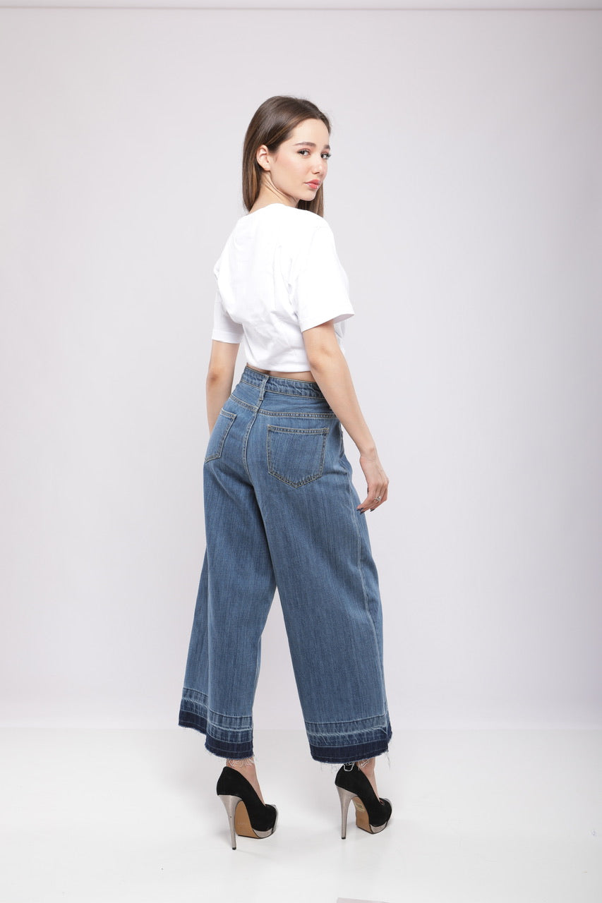 Pantalon large en denim