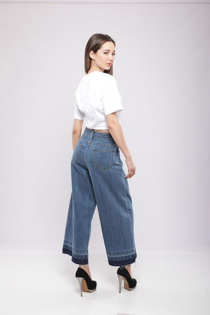 Pantalon large en denim