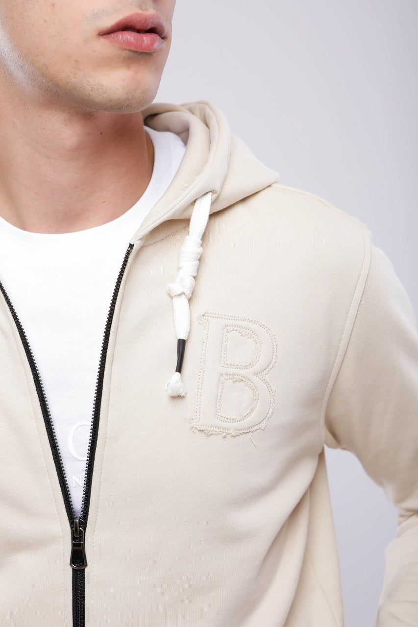 Sweat-Shirt À Capuche Zippé