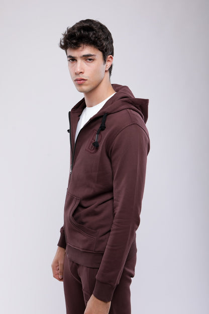 Sweat-Shirt À Capuche Zippé