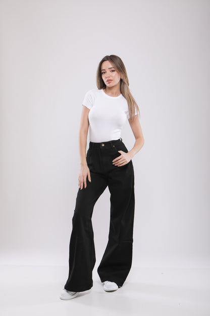 Pantalon Large Femme en Jean