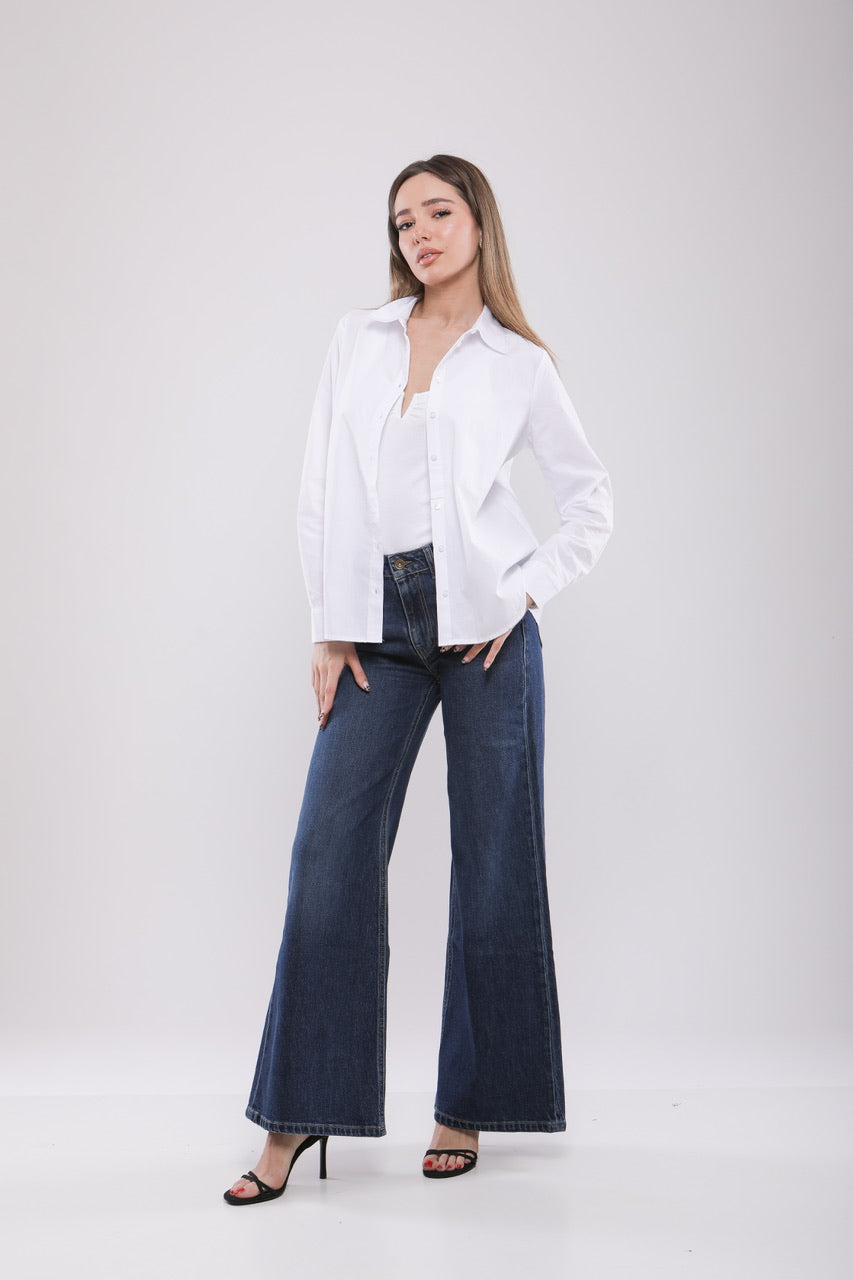 Pantalon Large Femme en Jean