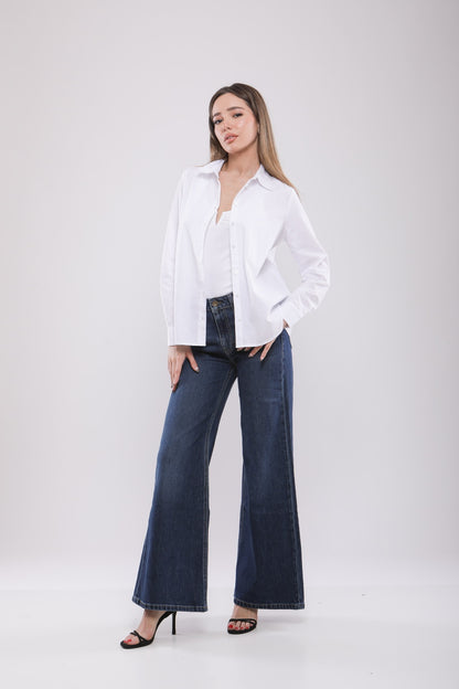 Pantalon Large Femme en Jean