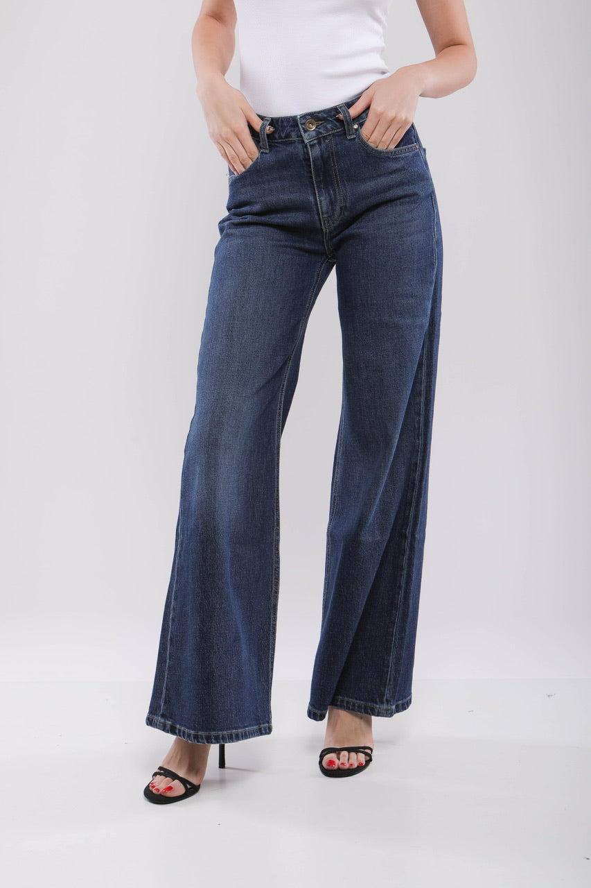 Pantalon Large Femme en Jean