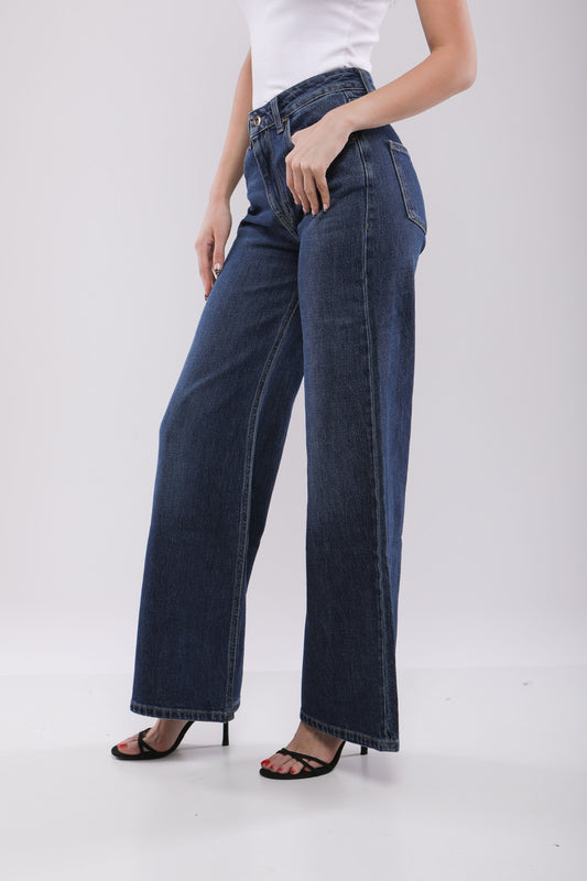 Pantalon Large Femme en Jean