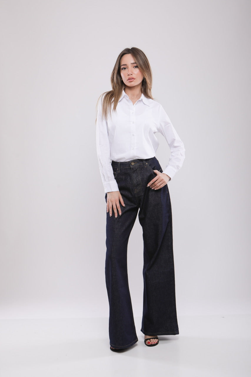 Pantalon Large Femme en Jean